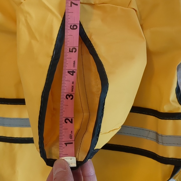 Small Yellow Reflective Dog Raincoat - Picture 9 of 10